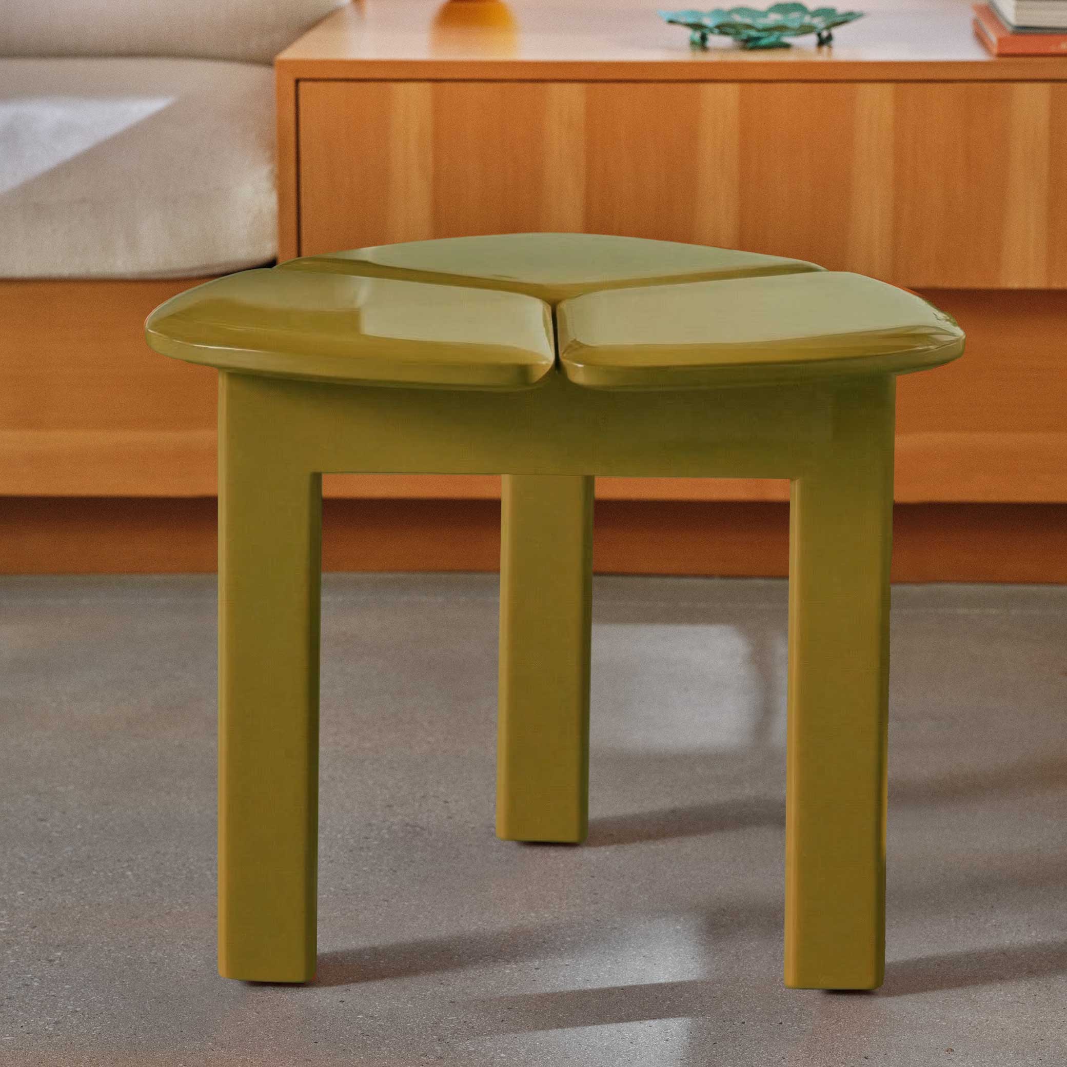 house plant table Stash Table Olive