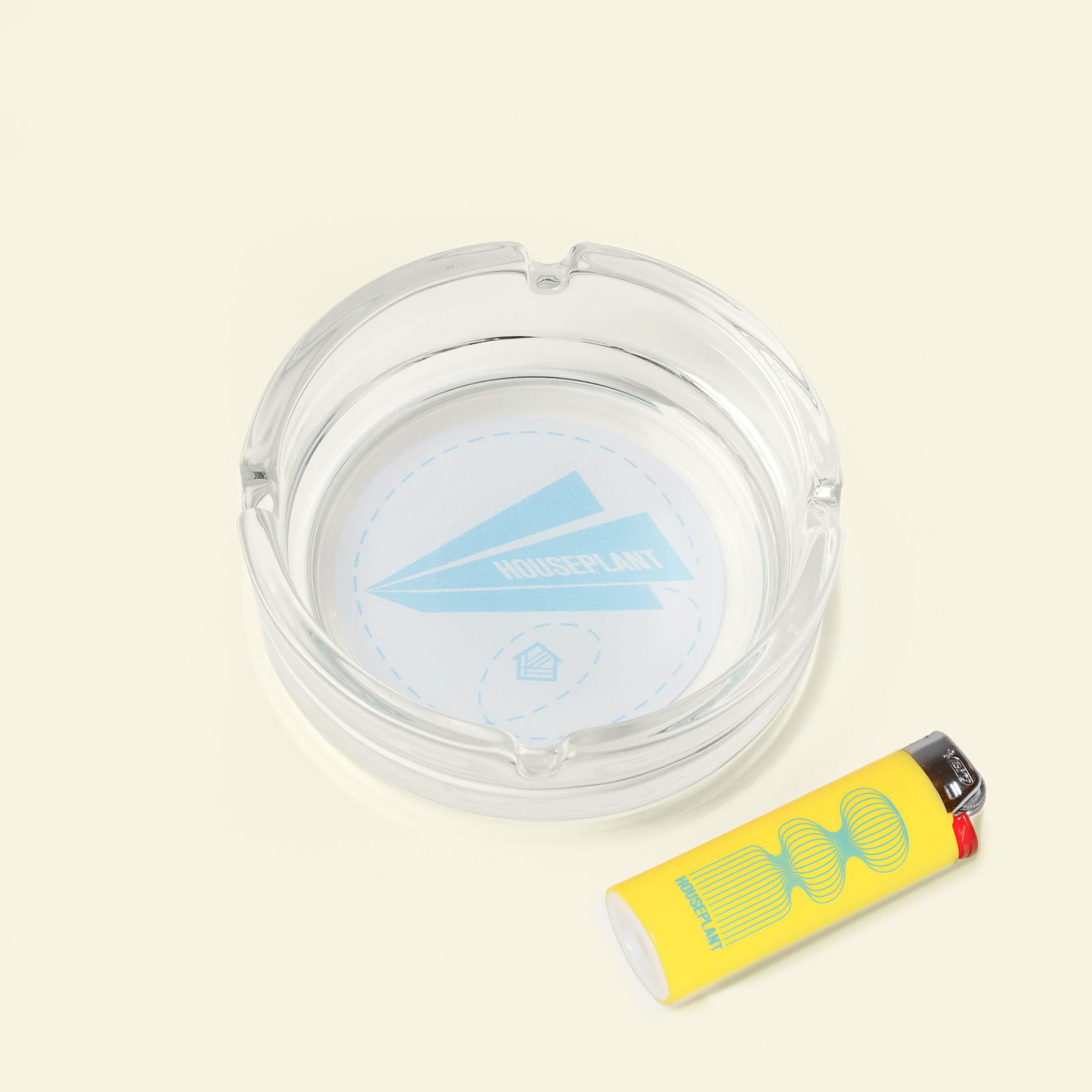 Glass Ashtray and Lighter Bundle - Paper Plane & Yellow – HOUSEPLANT